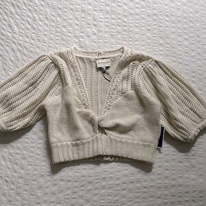 NWT Women’s Cropped Knitted Top M